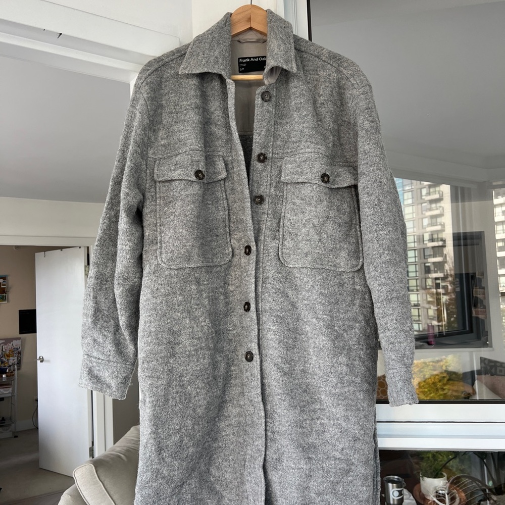 Frank and oak wool shacket - small